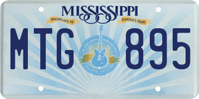 MS license plate MTG895
