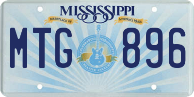 MS license plate MTG896