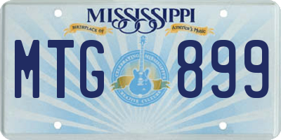 MS license plate MTG899