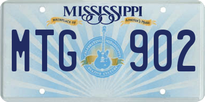 MS license plate MTG902