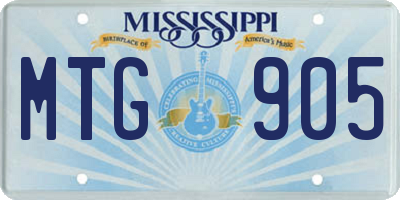 MS license plate MTG905