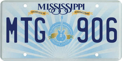 MS license plate MTG906