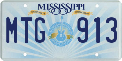 MS license plate MTG913