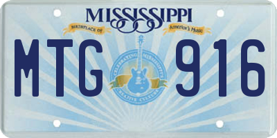 MS license plate MTG916