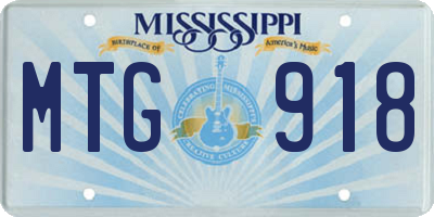 MS license plate MTG918