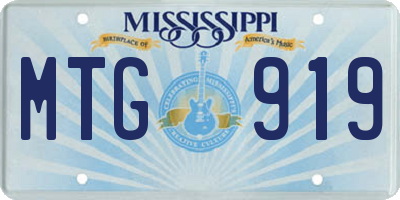 MS license plate MTG919