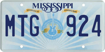 MS license plate MTG924