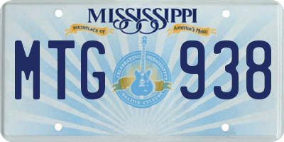 MS license plate MTG938
