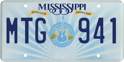 MS license plate MTG941