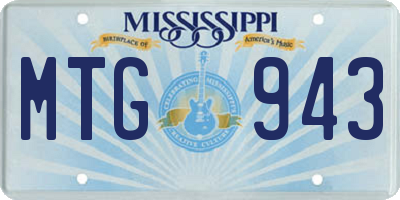 MS license plate MTG943