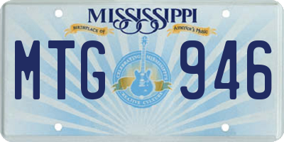 MS license plate MTG946