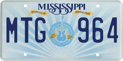 MS license plate MTG964