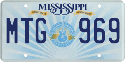 MS license plate MTG969