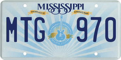 MS license plate MTG970