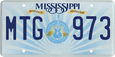MS license plate MTG973