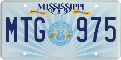 MS license plate MTG975