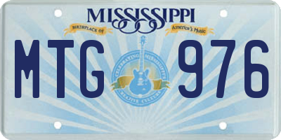 MS license plate MTG976