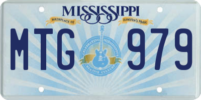 MS license plate MTG979