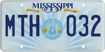 MS license plate MTH032