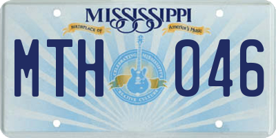 MS license plate MTH046
