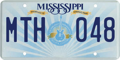 MS license plate MTH048