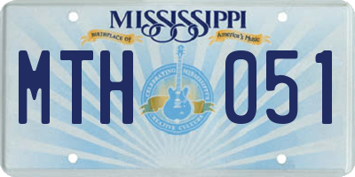MS license plate MTH051