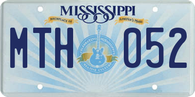 MS license plate MTH052