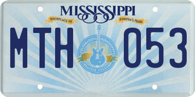 MS license plate MTH053