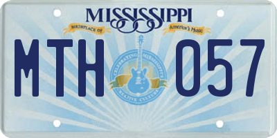 MS license plate MTH057