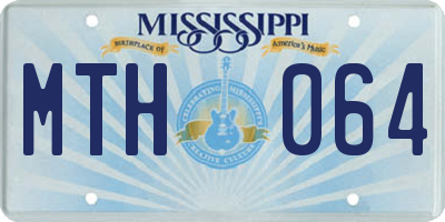 MS license plate MTH064