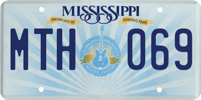 MS license plate MTH069