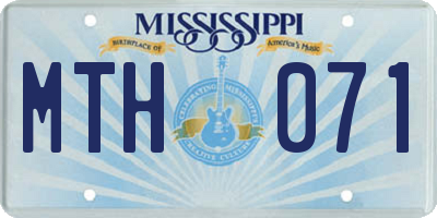 MS license plate MTH071