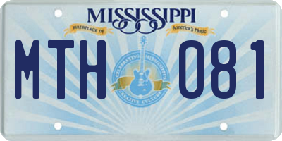MS license plate MTH081