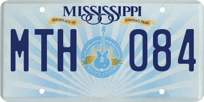 MS license plate MTH084