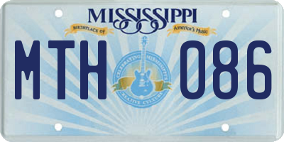 MS license plate MTH086