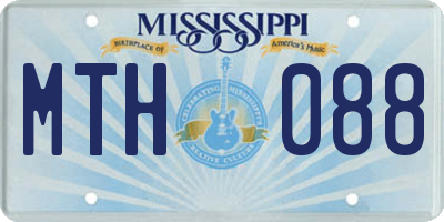MS license plate MTH088
