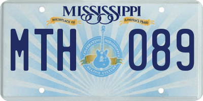 MS license plate MTH089
