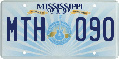 MS license plate MTH090