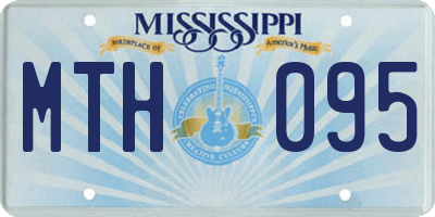 MS license plate MTH095
