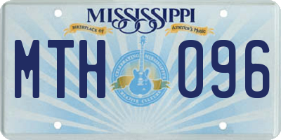 MS license plate MTH096