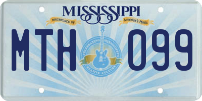 MS license plate MTH099