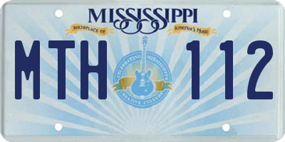 MS license plate MTH112