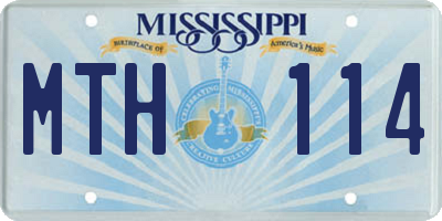 MS license plate MTH114