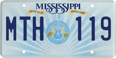 MS license plate MTH119