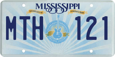 MS license plate MTH121