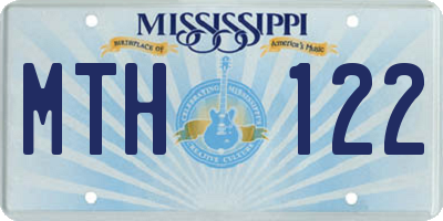 MS license plate MTH122