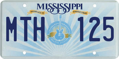 MS license plate MTH125