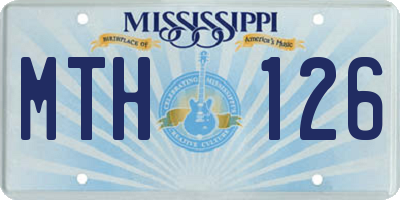 MS license plate MTH126