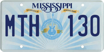 MS license plate MTH130