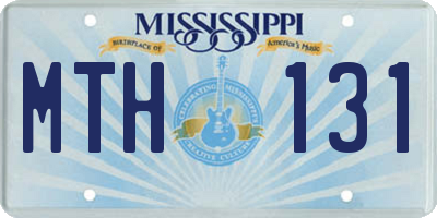 MS license plate MTH131